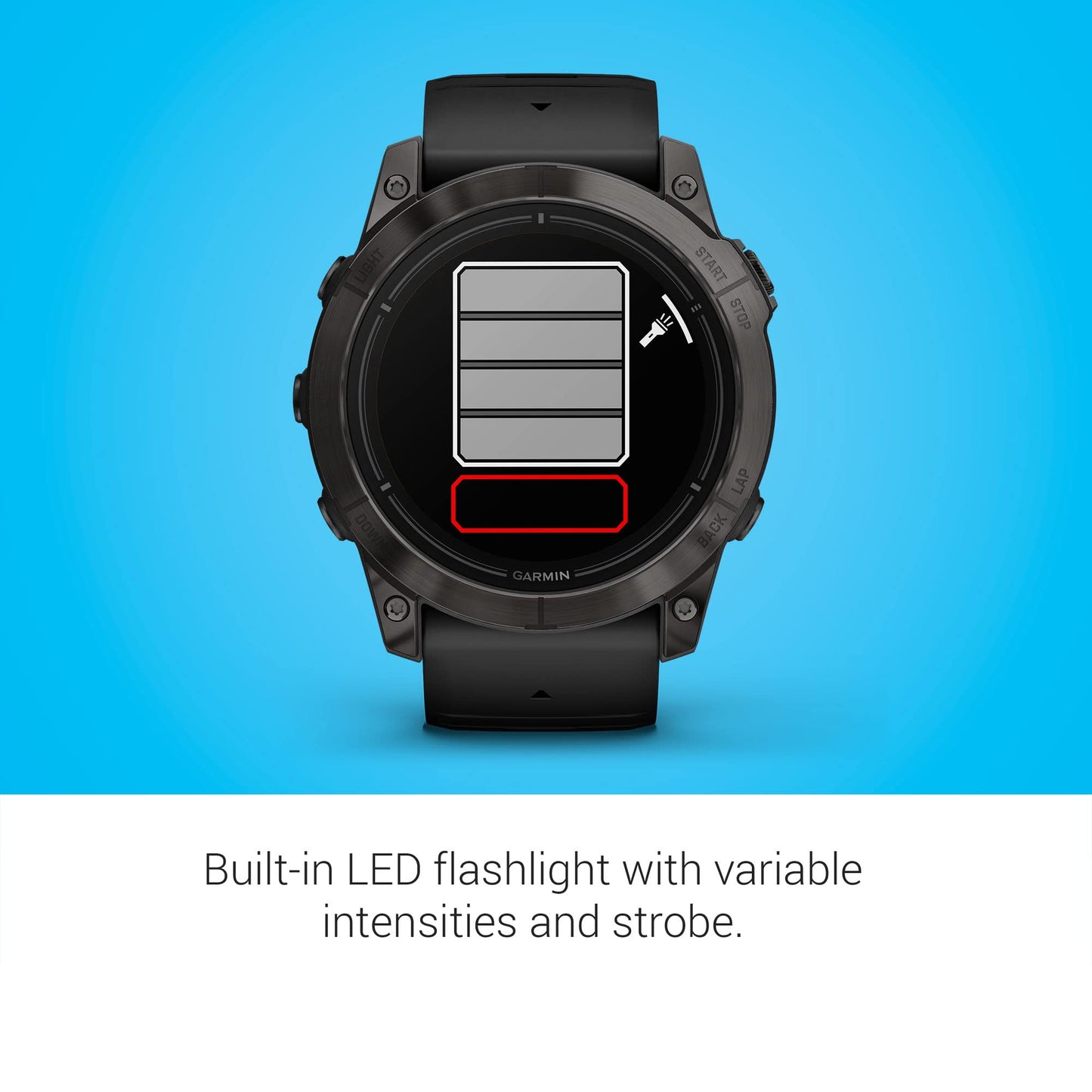 Garmin epix Pro (Gen 2) Sapphire Edition, 51 mm, Hochleistungs-Smartwatch, fortschrittliche Trainingstechnologie, integrierte Taschenlampe, schwarz