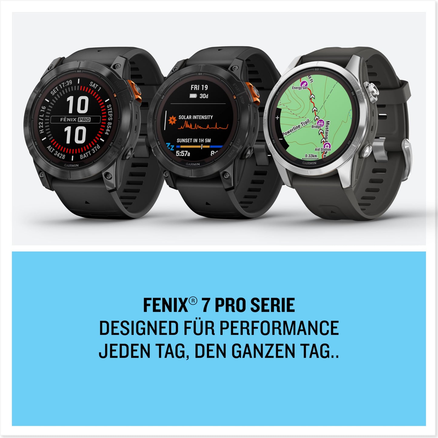 Garmin fēnix 7S Pro – GPS-Multisport-Smartwatch mit Solarladelinse, Farbdisplay und Touch-/Tastenbedienung, TOPO-Karten, über 60 vorinstallierte Sport-Apps