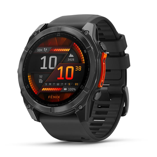 Garmin fēnix 8 51mm – Multisport-Smartwatch, 1,4" AMOLED Touch-/Tastendisplay, bis zu 29 Tage Akkulaufzeit, 80+ Sport-/Outdoor-Apps, TOPO-Karten, EKG