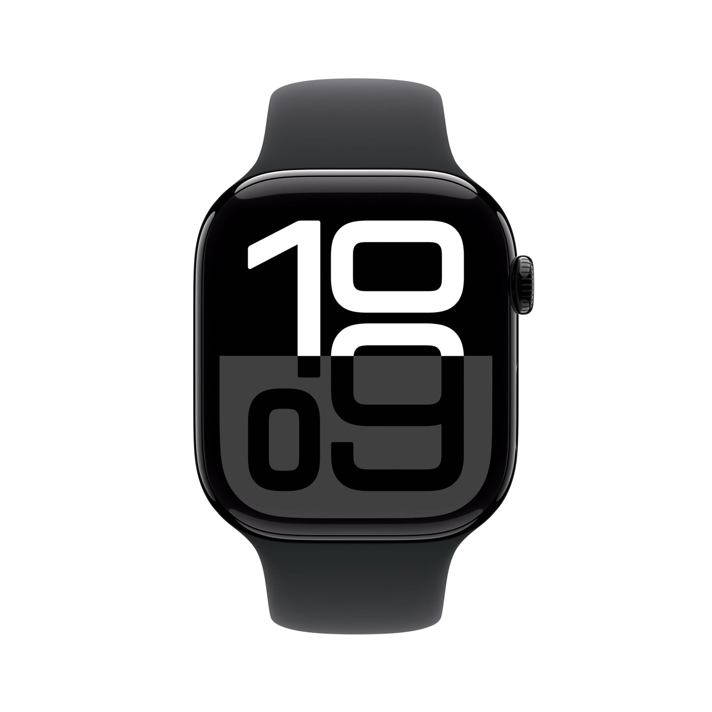 Apple Watch Series 10 (GPS + Cellular 46 mm) Smartwatch mit Aluminiumgehäuse in Diamantschwarz und Sportarmband in Schwarz (S/M). Fitnesstracker