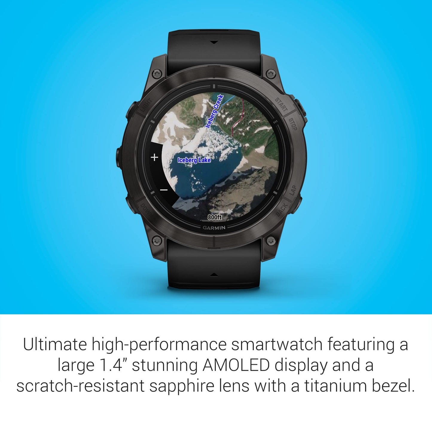Garmin epix Pro (Gen 2) Sapphire Edition, 51 mm, Hochleistungs-Smartwatch, fortschrittliche Trainingstechnologie, integrierte Taschenlampe, schwarz