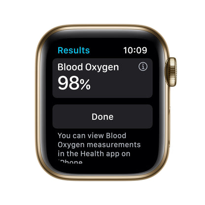 Apple Watch Series 6 (GPS + Cellular, 40 mm) Edelstahlgehäuse Gold, Sportarmband Zyperngrün