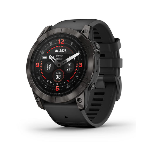 Garmin epix Pro (Gen 2) Sapphire Edition, 51 mm, Hochleistungs-Smartwatch, fortschrittliche Trainingstechnologie, integrierte Taschenlampe, schwarz