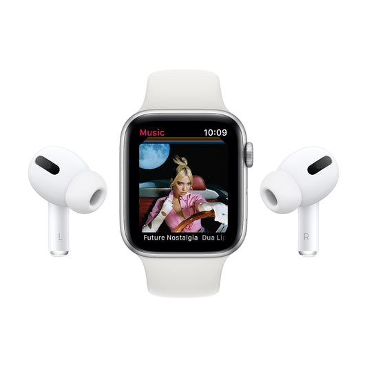 Apple Watch Series 6 (GPS + Cellular, 40 mm) Edelstahlgehäuse Gold, Sportarmband Zyperngrün