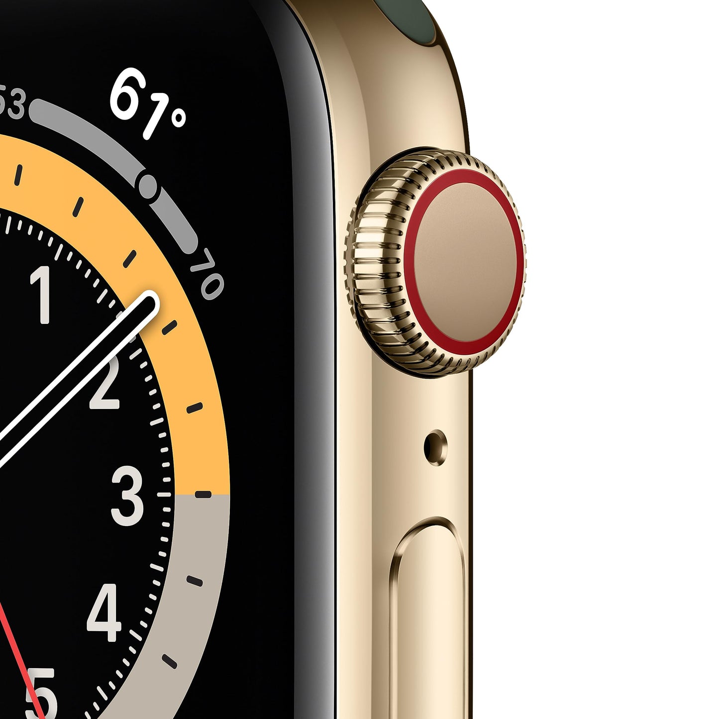 Apple Watch Series 6 (GPS + Cellular, 40 mm) Edelstahlgehäuse Gold, Sportarmband Zyperngrün